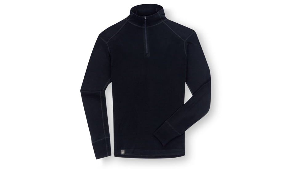 Ibex Woolies Zip T-Neck 150 - Men's-XX-Large-Black