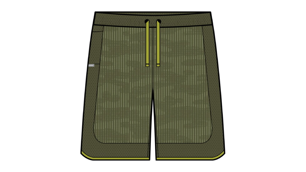 Icebreaker 125 ZoneKnit IB Topo Shorts - Men's, Loden/Loden Dk/Biolim/Aop, Medium, IB0A56QD981M