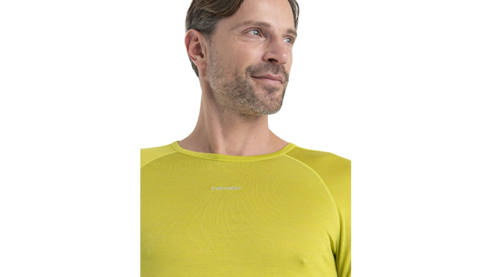 Icebreaker 125 ZoneKnit Long Sleeve Crewe Thermal Top - Mens, Bio Lime/Ether/Cb, 2XL, IB0A56H3883XXL