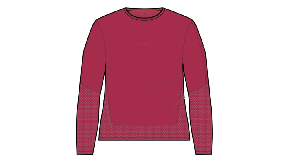 Icebreaker 125 ZoneKnit Long Sleeve Energy Wind T-Shirt - Women's, Electron Pink, Large, IB0A56SO851L