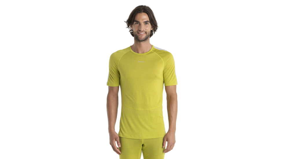 Icebreaker 125 ZoneKnit Short Sleeve Crewe Thermal Top - Mens, Bio Lime/Ether/Cb, 2XL, IB0A56H7883XXL