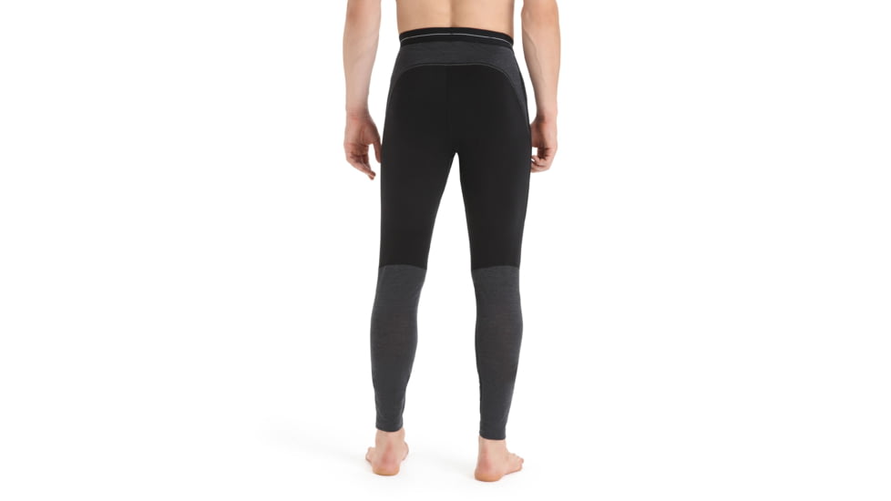 Icebreaker 125 ZoneKnit Thermal Leggings - Mens, Black/Jet Heather/Cb, Large, IB0A56H5091L