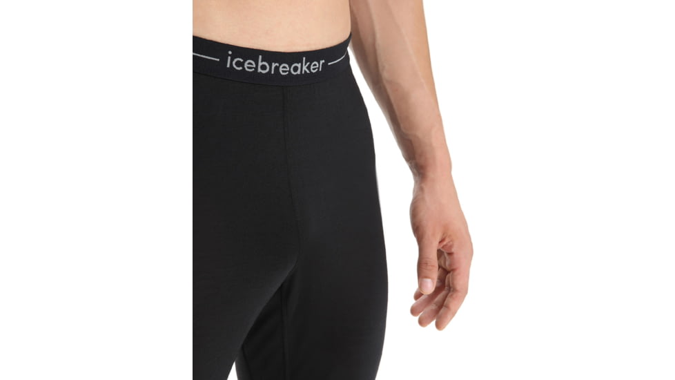 Icebreaker 125 ZoneKnit Thermal Leggings - Mens, Black/Jet Heather/Cb, Large, IB0A56H5091L