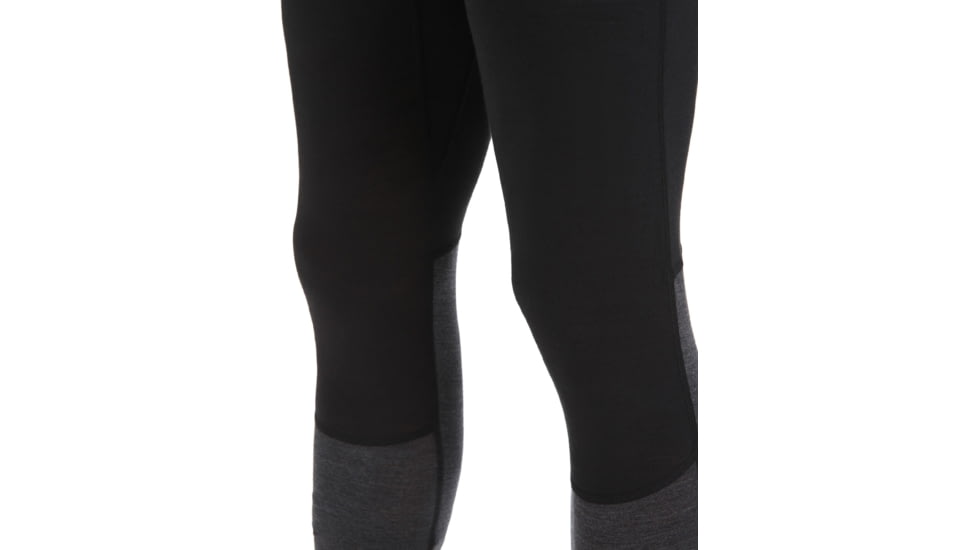 Icebreaker 125 ZoneKnit Thermal Leggings - Mens, Black/Jet Heather/Cb, Large, IB0A56H5091L
