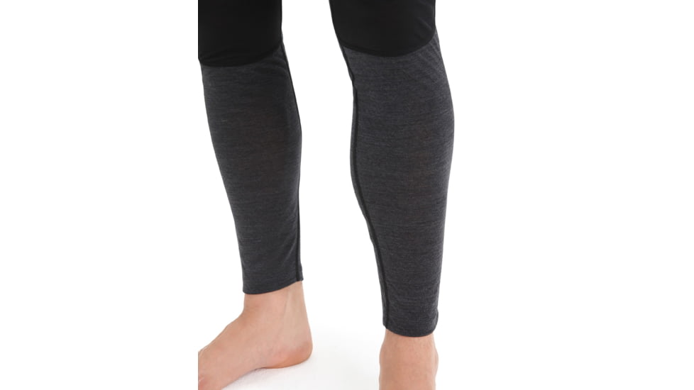 Icebreaker 125 ZoneKnit Thermal Leggings - Mens, Black/Jet Heather/Cb, Large, IB0A56H5091L