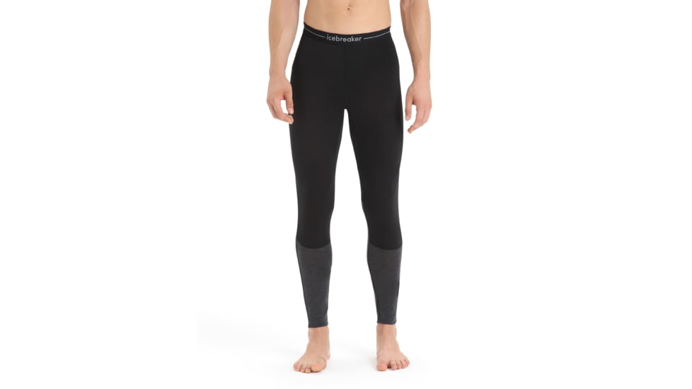 Icebreaker 125 ZoneKnit Thermal Leggings - Mens, Black/Jet Heather/Cb, Large, IB0A56H5091L