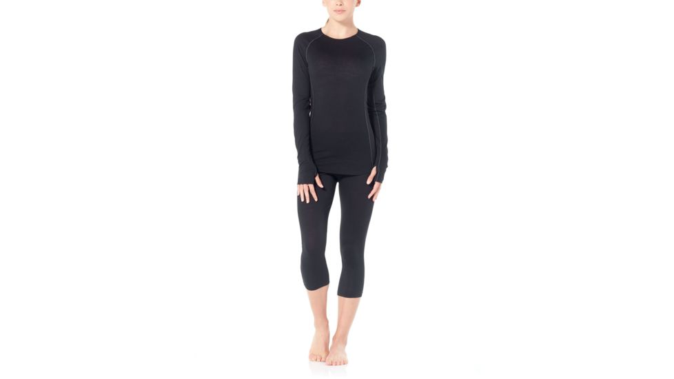 Icebreaker 150 Zone Legless - Womens, Black/Mineral, Extra Small, 104333-001-XS