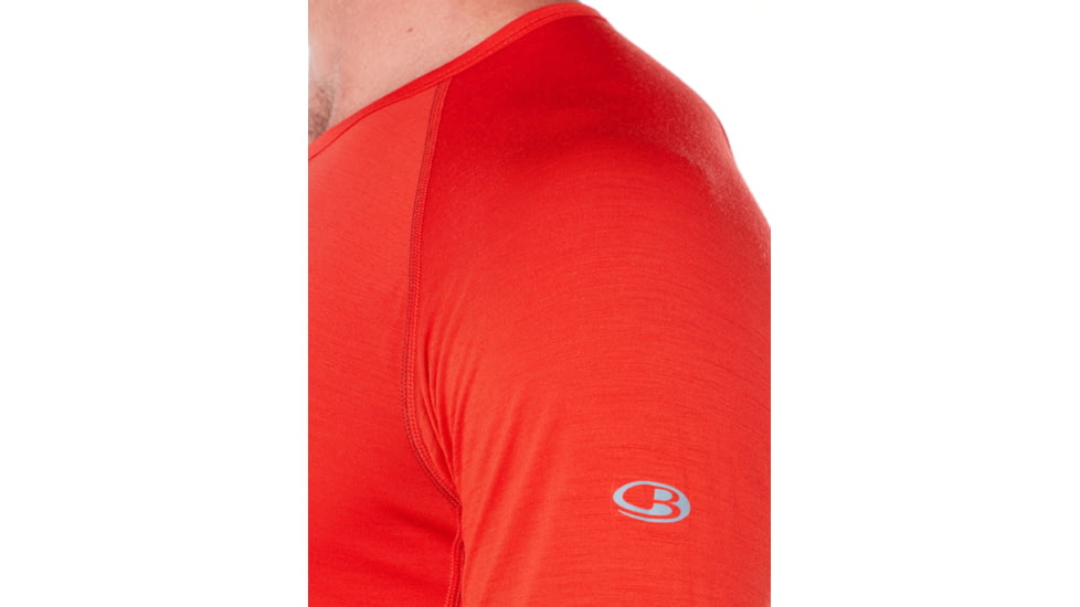 Icebreaker 150 Zone Long Sleeve Crewe, Chili Red/Monsoon, Small, 104347-601-S