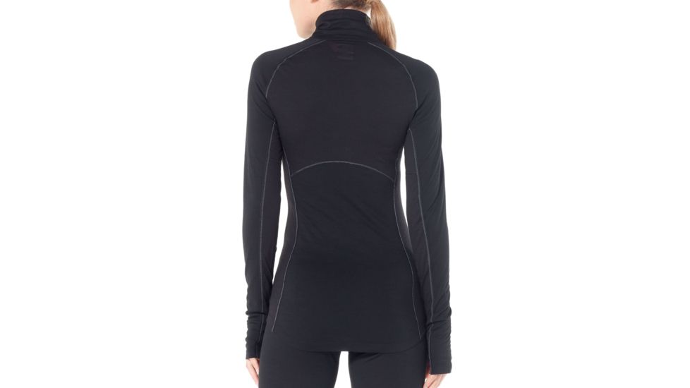 Icebreaker 150 Zone Long Sleeve Half Zip, Black/Mineral, Large, 104332-001-L