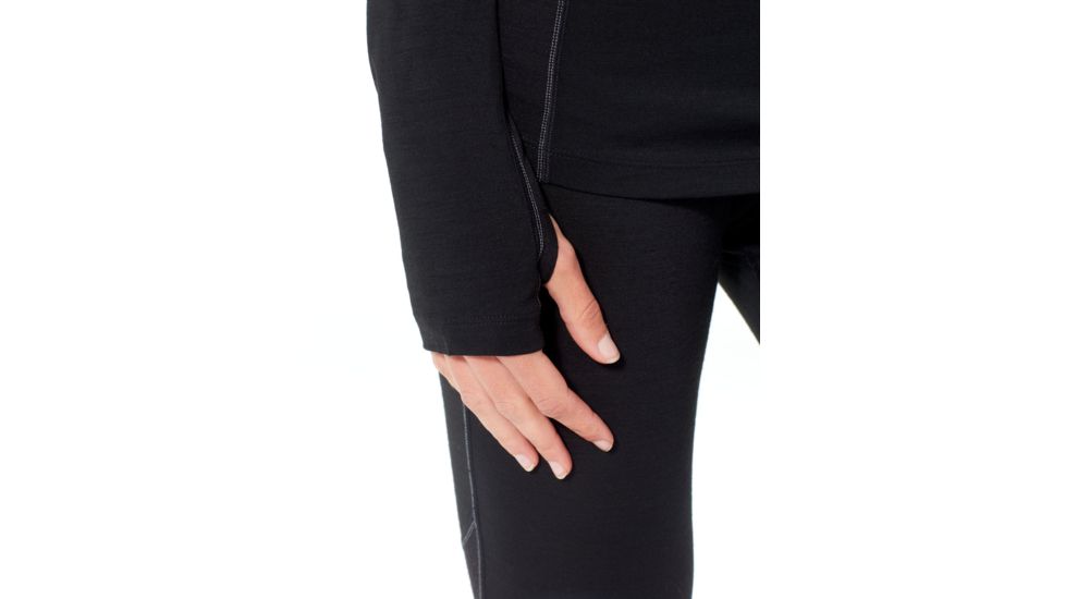 Icebreaker 150 Zone Long Sleeve Half Zip, Black/Mineral, Large, 104332-001-L