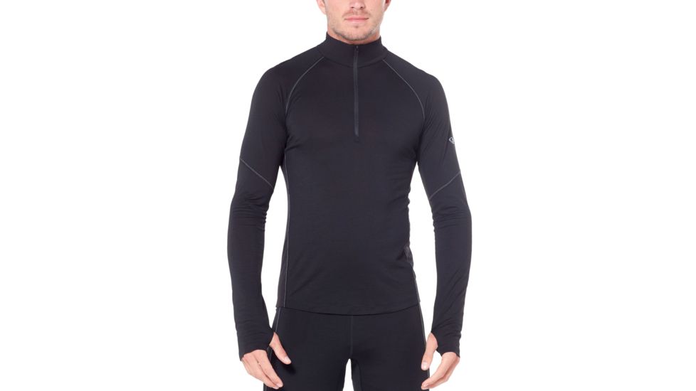 Icebreaker 150 Zone Long Sleeve Half Zip, Black/Mineral, Extra Small, 104332-001-XS
