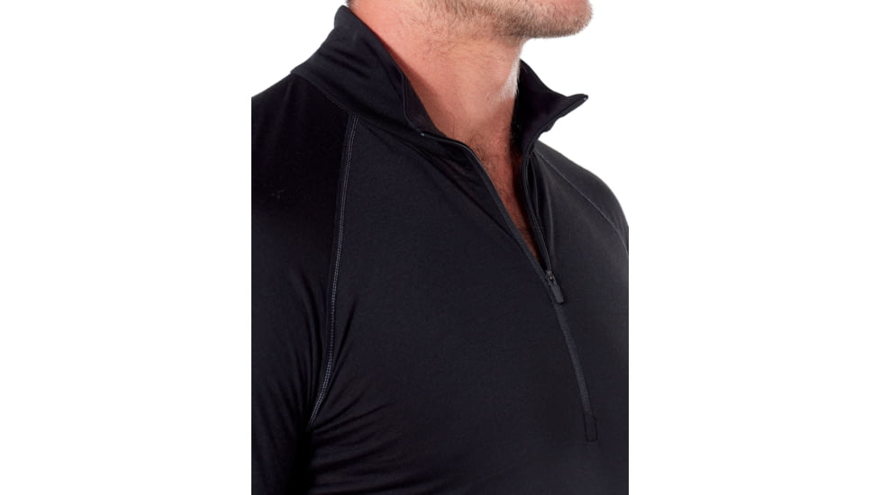 Icebreaker 150 Zone Long Sleeve Half Zip, Black/Mineral, Extra Small, 104332-001-XS