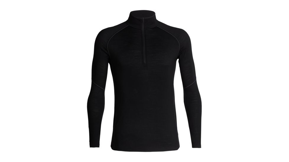 Icebreaker 150 Zone Long Sleeve Half Zip, Black/Mineral, Extra Small, 104332-001-XS