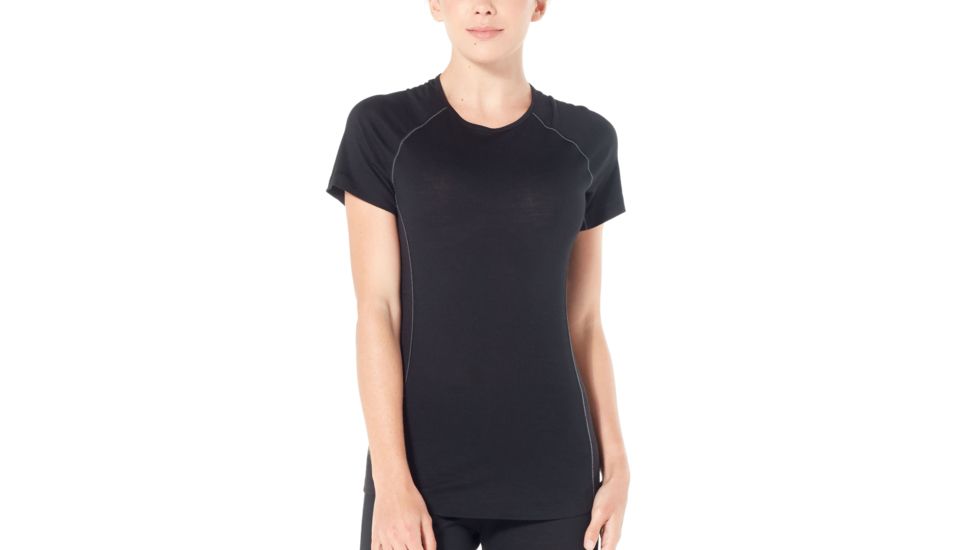 Icebreaker 150 Zone Short Sleeve Crewe, Black/Mineral, Extra Large, 104330-001-XL