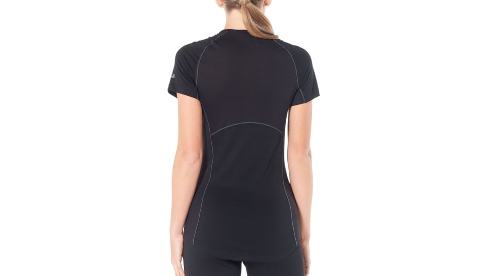 Icebreaker 150 Zone Short Sleeve Crewe, Black/Mineral, Extra Large, 104330-001-XL