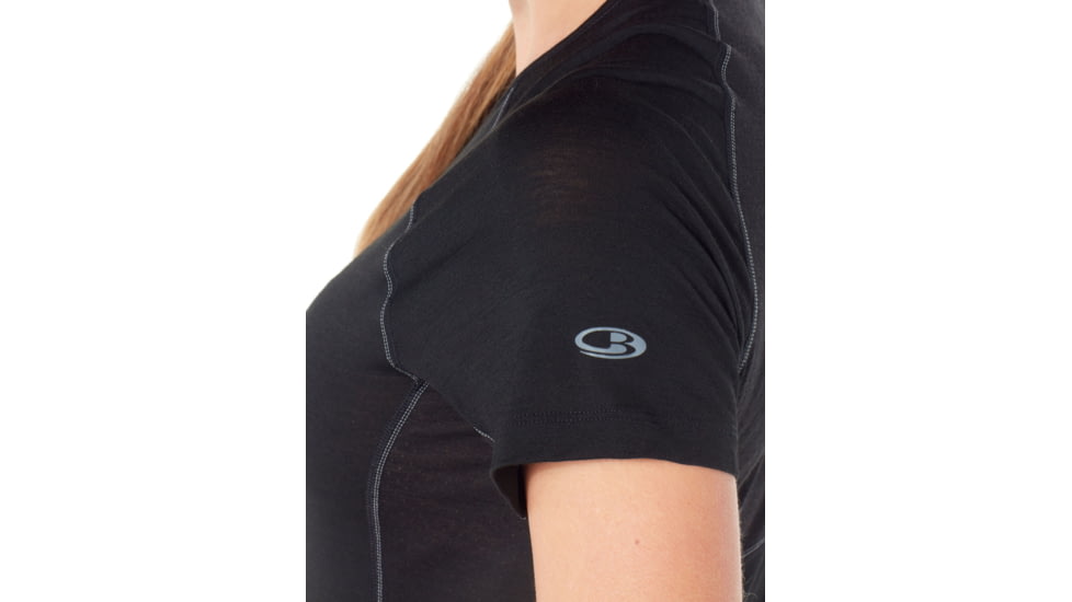 Icebreaker 150 Zone Short Sleeve Crewe, Black/Mineral, Extra Large, 104330-001-XL