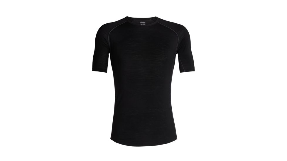 Icebreaker 150 Zone Short Sleeve Crewe - Mens, Black/Mineral, Small, 104346-001-S