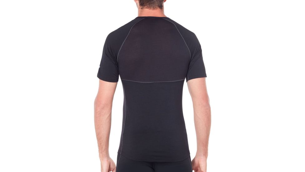 Icebreaker 150 Zone Short Sleeve Crewe - Mens, Black/Mineral, Small, 104346-001-S
