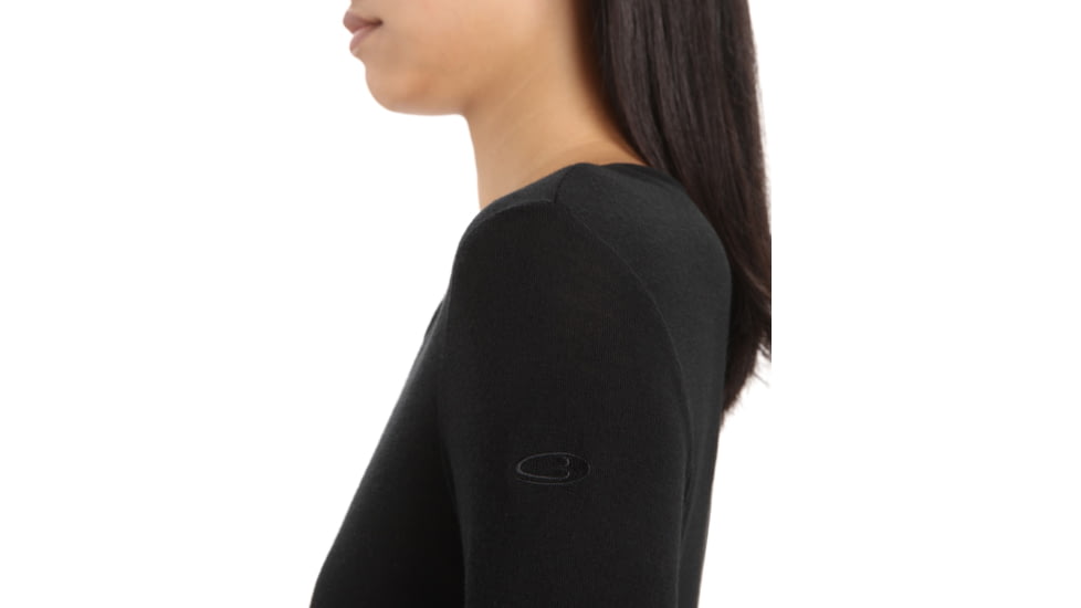 Icebreaker 175 Everyday Long Sleeve Crewe Thermal Top - Womens, Black, Extra Small, IB104471001XS