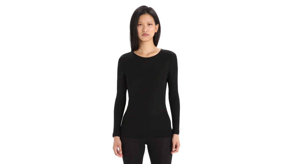 Icebreaker 175 Everyday Long Sleeve Crewe Thermal Top - Womens, Black, Extra Small, IB104471001XS
