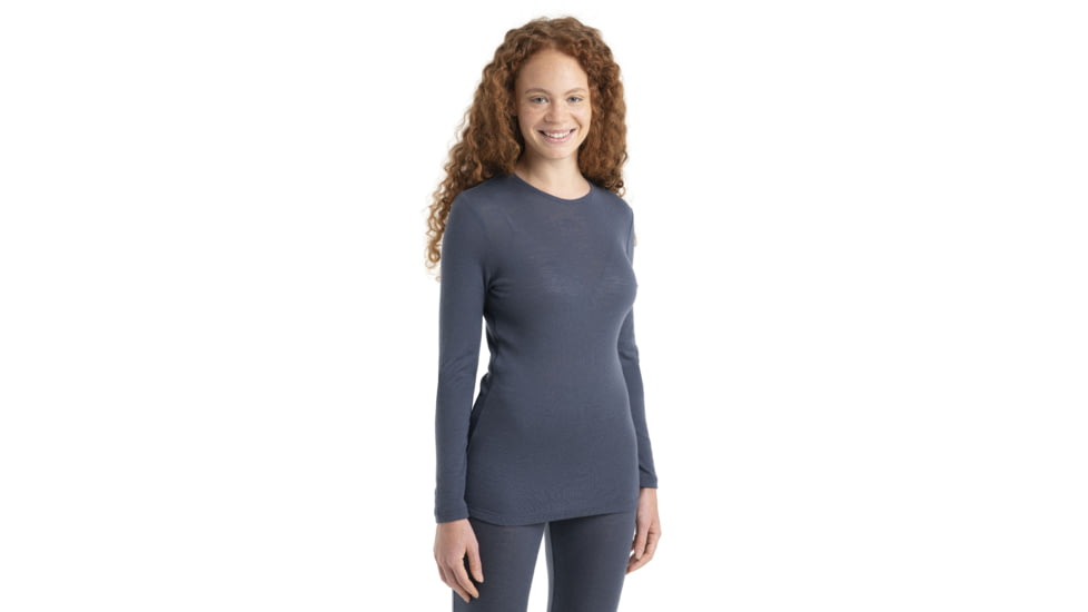 Icebreaker 175 Everyday Long Sleeve Crewe Thermal Top - Womens, Graphite, Medium, IB104471884M