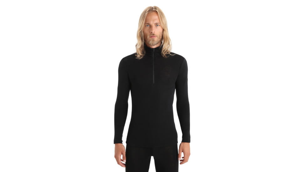Icebreaker 175 Everyday Long Sleeve Half Zip Thermal Top - Mens, Black, Small, IB104484001S