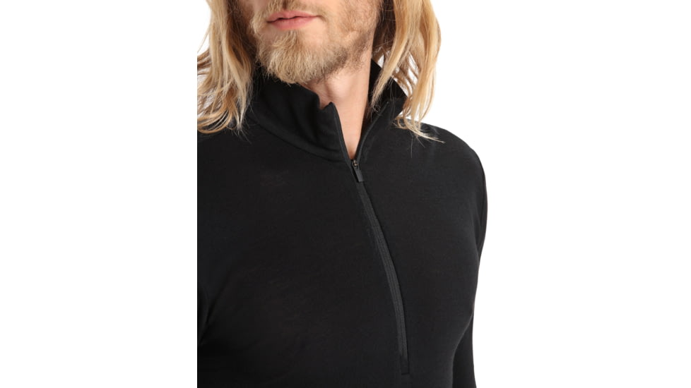 Icebreaker 175 Everyday Long Sleeve Half Zip Thermal Top - Mens, Black, Small, IB104484001S