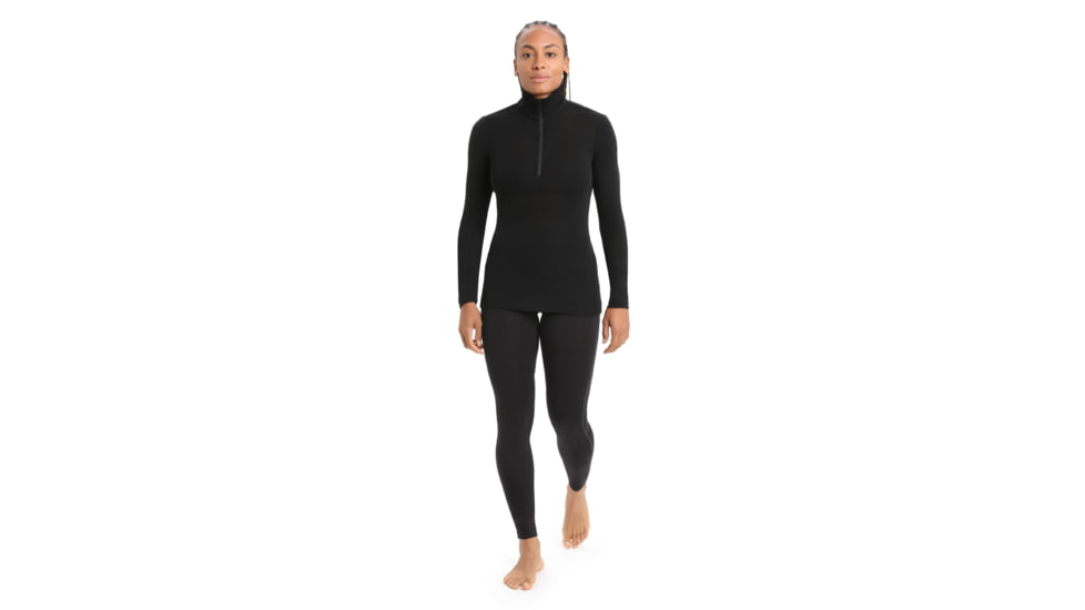 Icebreaker 175 Everyday Long Sleeve Half Zip Thermal Top - Womens, Black, Extra Small, IB104473001XS