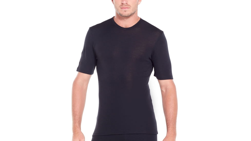 Icebreaker 175 Everyday Short Sleeve Crewe Thermal Top - Mens, Black, Small, 104482001S