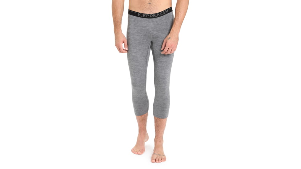 Icebreaker 200 Oasis 3/4 Thermal Leggings - Mens, Gritstone Heather, Extra Small, IB104368013XS