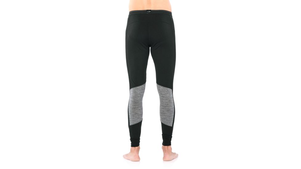 Icebreaker 200 Oasis Deluxe Leggings - Mens, Black/Gritstone HTHR, Small, 104861A04S