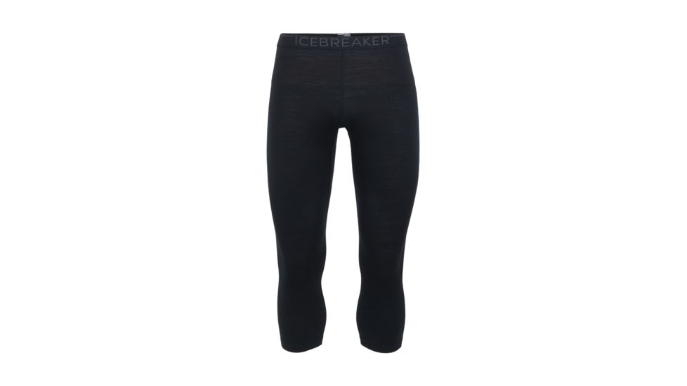 Icebreaker 200 Oasis 3/4 Thermal Leggings - Men's, Black, Extra Large, IB104368001XL