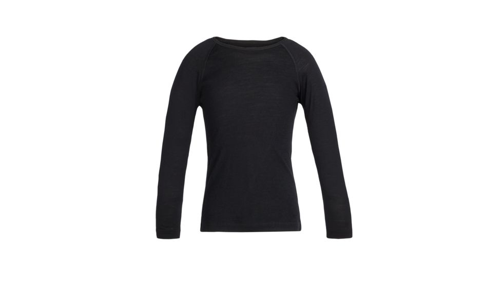 Icebreaker 200 Oasis Long Sleeve Crewe - Kids, Black, 2US, IB1045010012