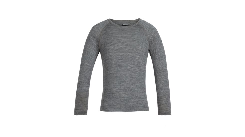 Icebreaker 200 Oasis Long Sleeve Crewe, Gritstone Hthr, 02, 104501-002-02