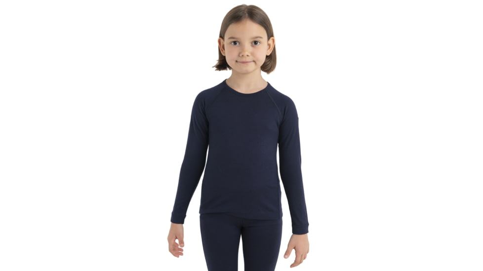Icebreaker 200 Oasis Long Sleeve Crewe - Kids, Midnight Navy, 14US, IB10450142314