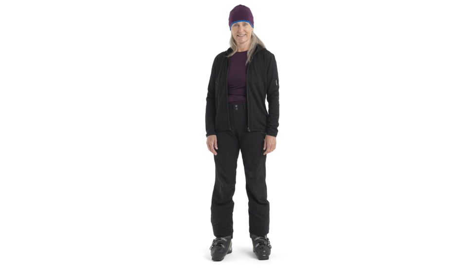 Icebreaker 200 Oasis Long Sleeve Crewe Ski Tracks Thermal Top - Women's, Nightshade/Midnight Navy/Aop, Extra Small, IB0A56HXA66XS