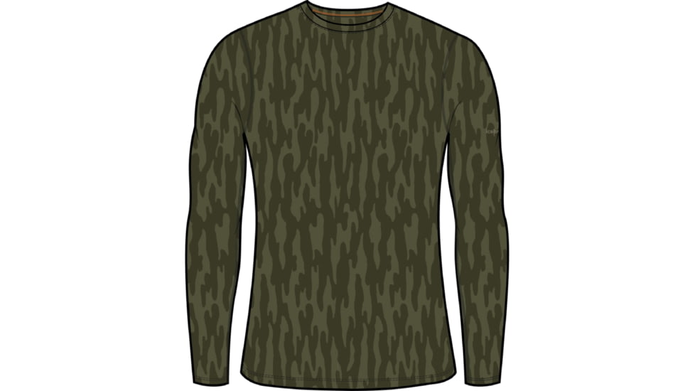 Icebreaker 200 Oasis Long Sleeve Glacial Flow Thermal Top - Men's, Loden/Loden Dk/Aop, Large, IB0A56QS871L