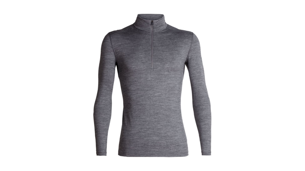 Icebreaker 200 Oasis Long Sleeve Half Zip Thermal Top - Men's, Gritstone Heather, Medium, IB104367013M