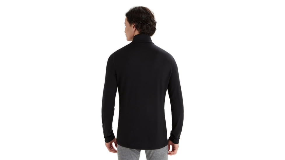 Icebreaker 200 Oasis Long Sleeve Half Zip Thermal Top - Mens, Black, Extra Small, IB104367001XS
