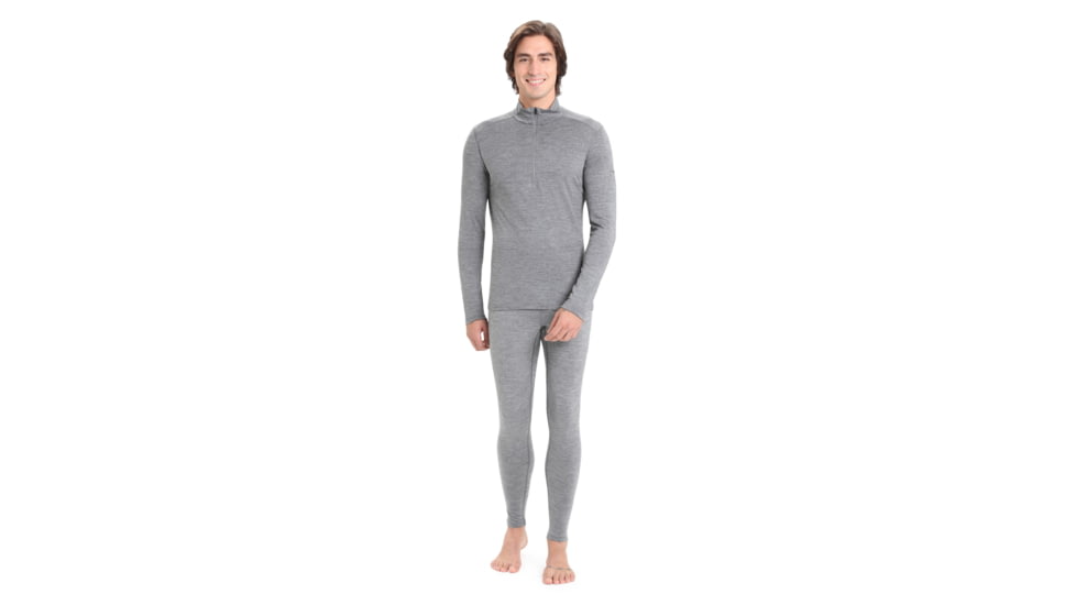 Icebreaker 200 Oasis Long Sleeve Half Zip Thermal Top - Mens, Gritstone Heather, Extra Small, IB104367013XS