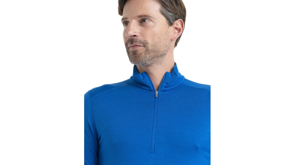 Icebreaker 200 Oasis Long Sleeve Half Zip Thermal Top - Mens, Lazurite, Extra Large, IB104367580XL