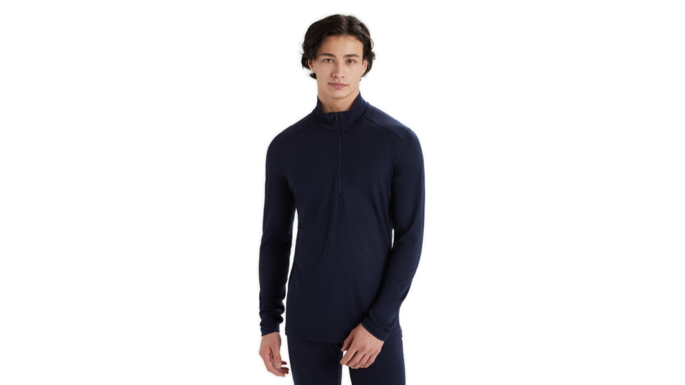 Icebreaker 200 Oasis Long Sleeve Half Zip Thermal Top - Men's, Midnight Navy, Extra Small, IB104367401XS