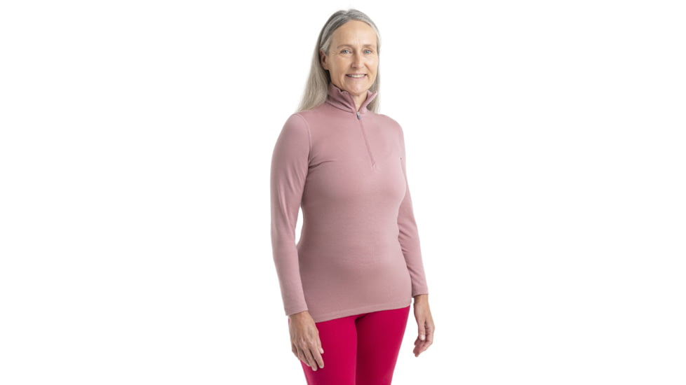 Icebreaker 200 Oasis Long Sleeve Half Zip Thermal Top - Women's, Crystal, Large, IB104380937L