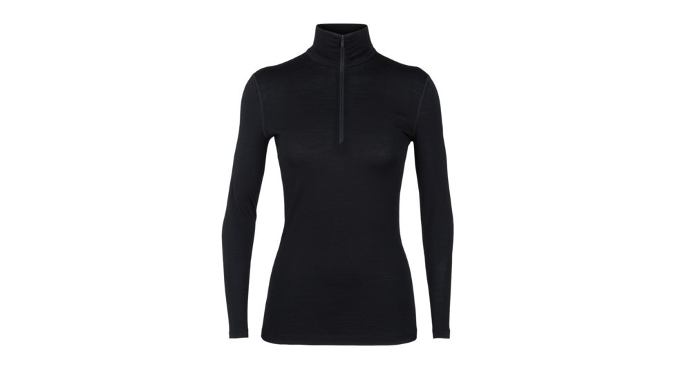 Icebreaker 200 Oasis Long Sleeve Half Zip Thermal Top - Women's, Black, Large, IB104380001L