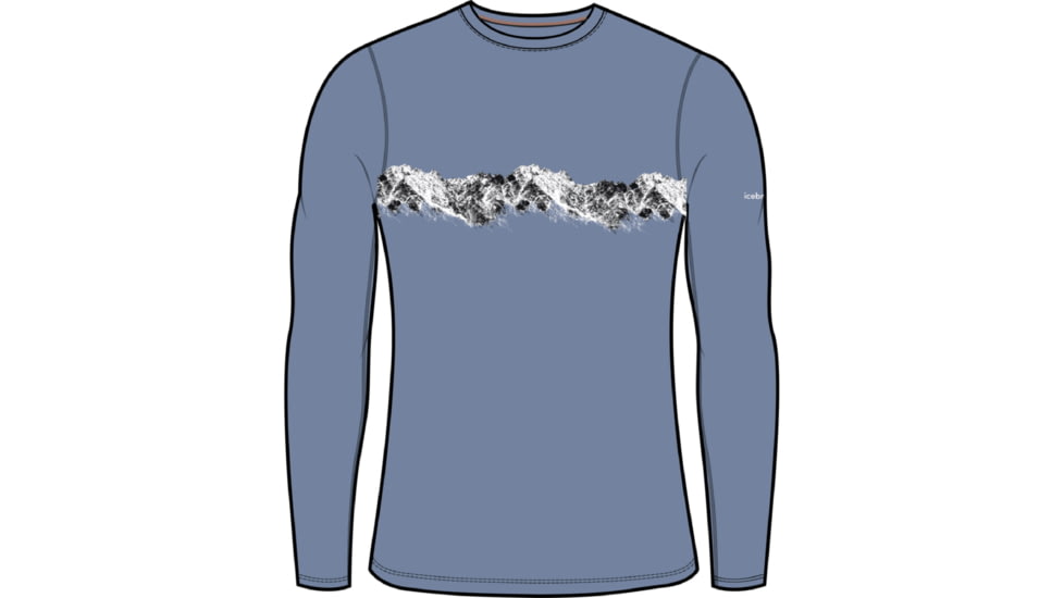 Icebreaker 200 Oasis Long Sleeve Remarkables Thermal Top - Men's, Kyanite, Medium, IB0A56QU885M