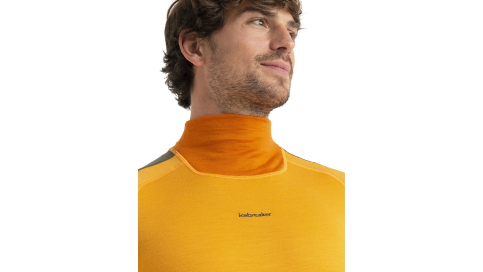 Icebreaker 200 Sonebula Long Sleeve High Neck Thermal Top - Mens, Earth/Solar/Loden/Cb, Small, IB0A59JT946S