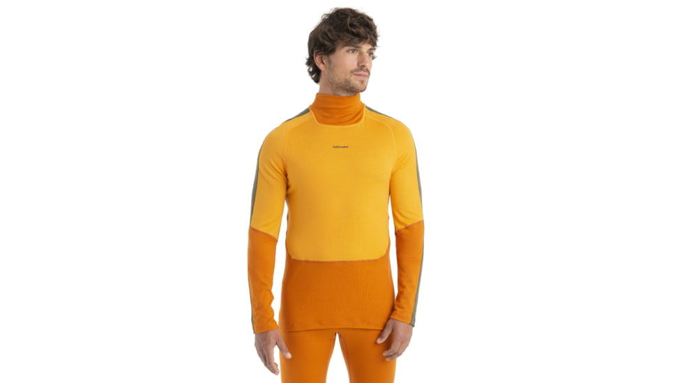 Icebreaker 200 Sonebula Long Sleeve High Neck Thermal Top - Mens, Earth/Solar/Loden/Cb, Small, IB0A59JT946S