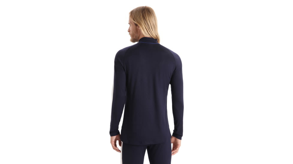 Icebreaker 200 Sonebula Long Sleeve High Neck Thermal Top - Men's, Midnight Navy/Royal Navy/Snow/Cb, Small, IB0A59JT090S