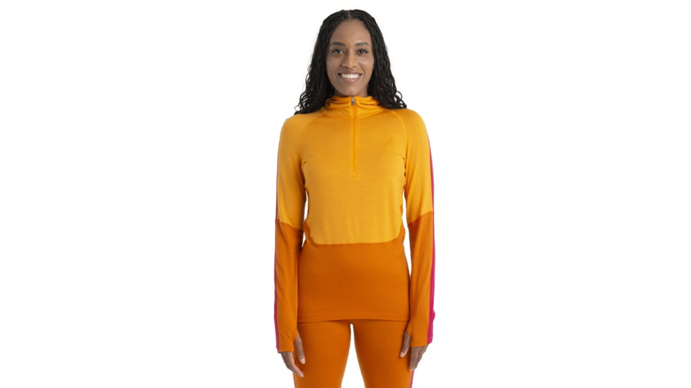 Icebreaker 200 Sonebula Long Sleeve High Neck Thermal Top - Womens, Earth/Solar/Electrnpnk/Cb, Medium, IB0A59JU939M