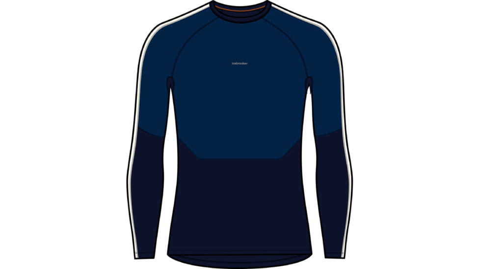 Icebreaker 200 Sonebula Long Sleeve Thermal Top - Men's, Midnight Navy/Royal Navy/Snow/Cb, Small, IB0A56QH090S